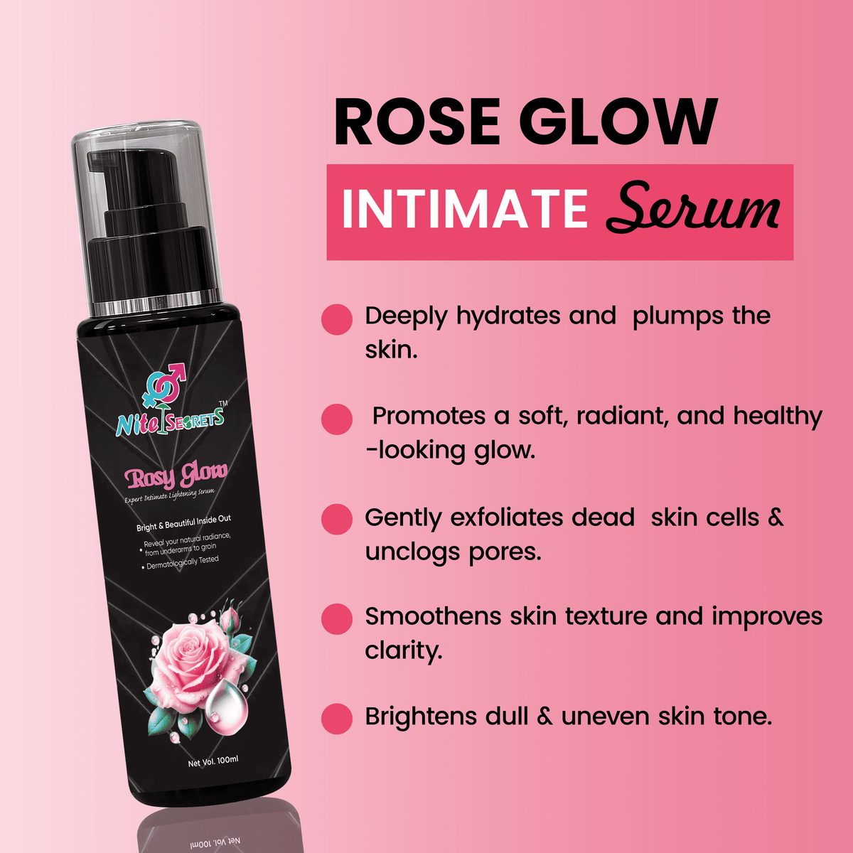 Trio: Rosy Glow Serum + Intimate Wash + Intime Lub 69 for Women – image 4