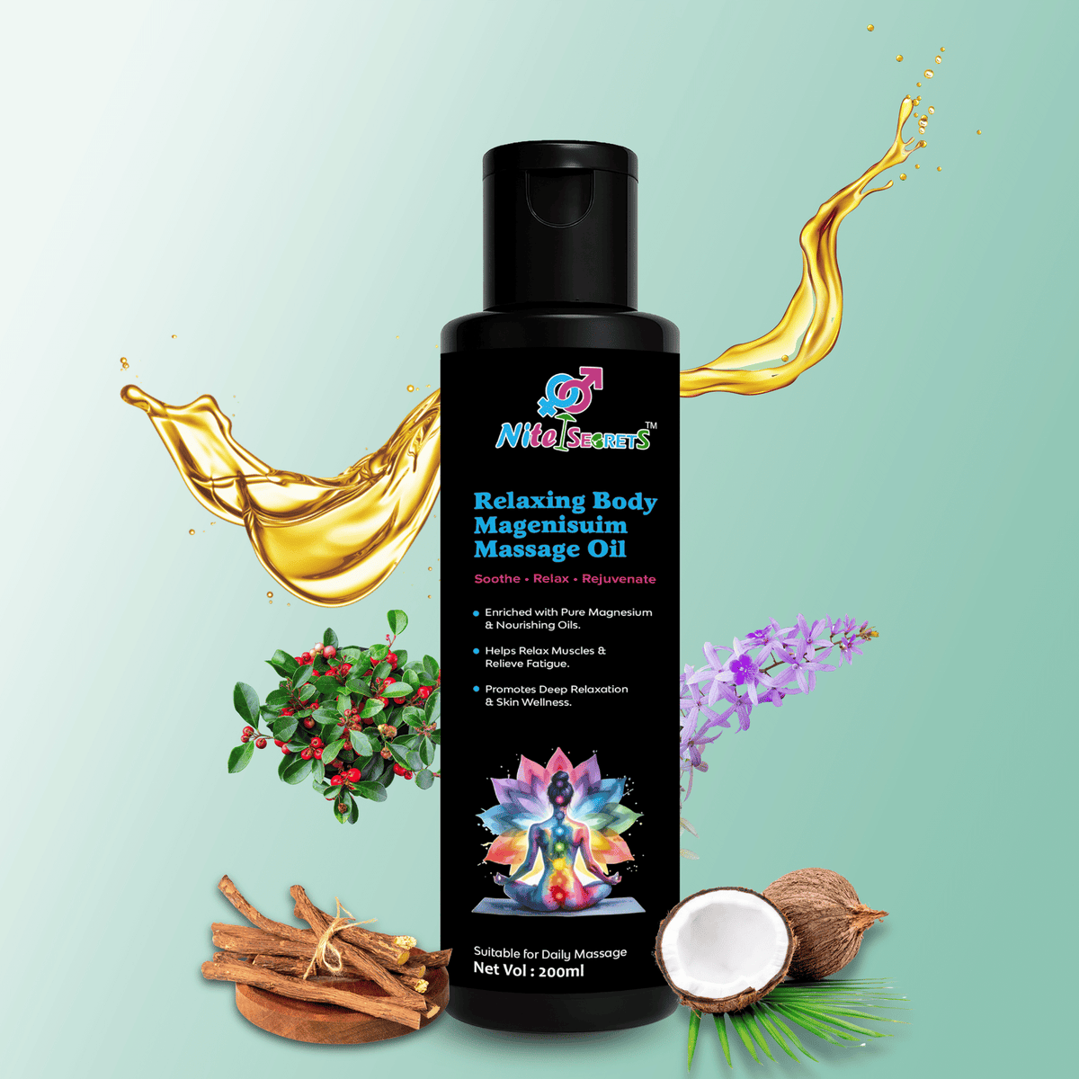 NiteSecrets Relaxing Body Magnesium Massage Oil – image 5