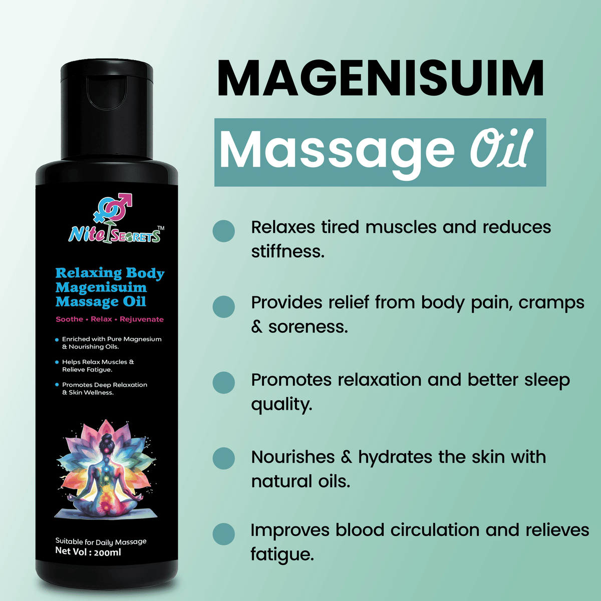 NiteSecrets Relaxing Body Magnesium Massage Oil – image 4
