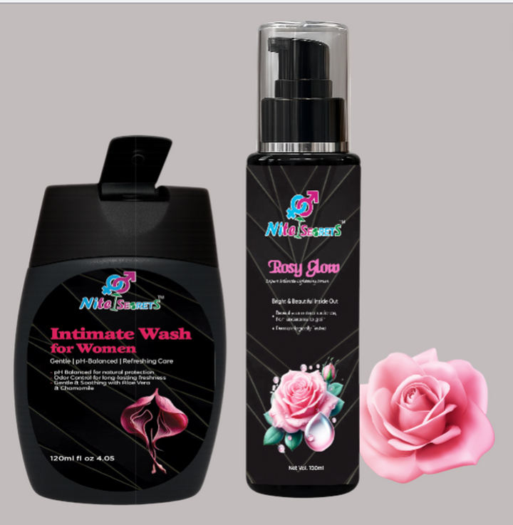Duo: Rosy Glow Serum + Intimate Wash for Women