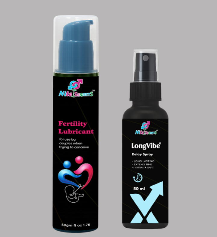 Duo: Fertility Lubricant + LongVibe Delay Spray for Men