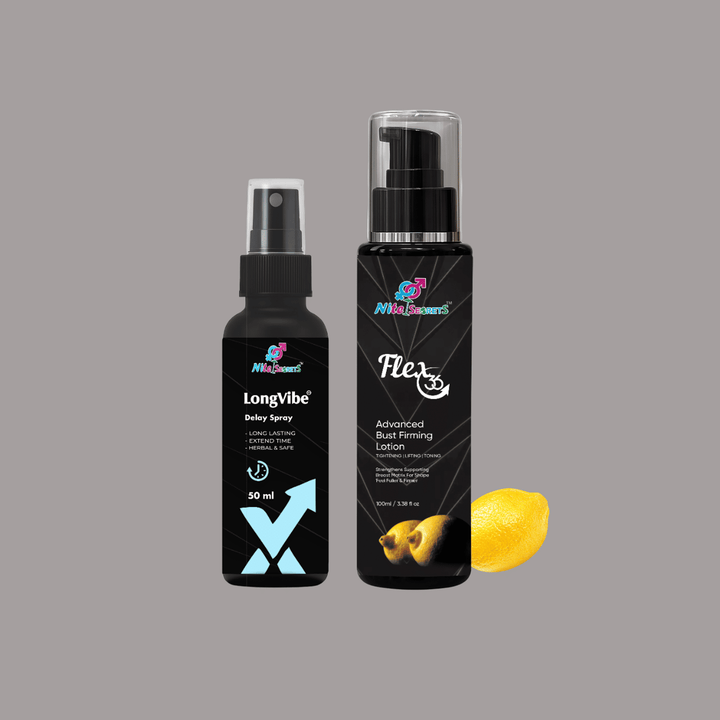 Duo: LongVibe Delay Spray + Flex 36 Bust Firming Lotion