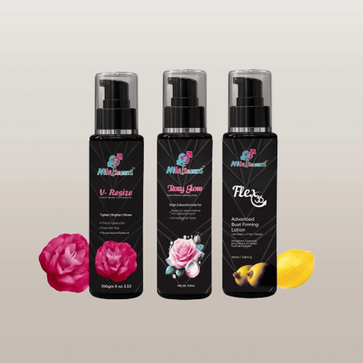 Trio: V-Resize Tightening Gel + Rosy Glow Serum + Flex 36 Bust Firming Lotion