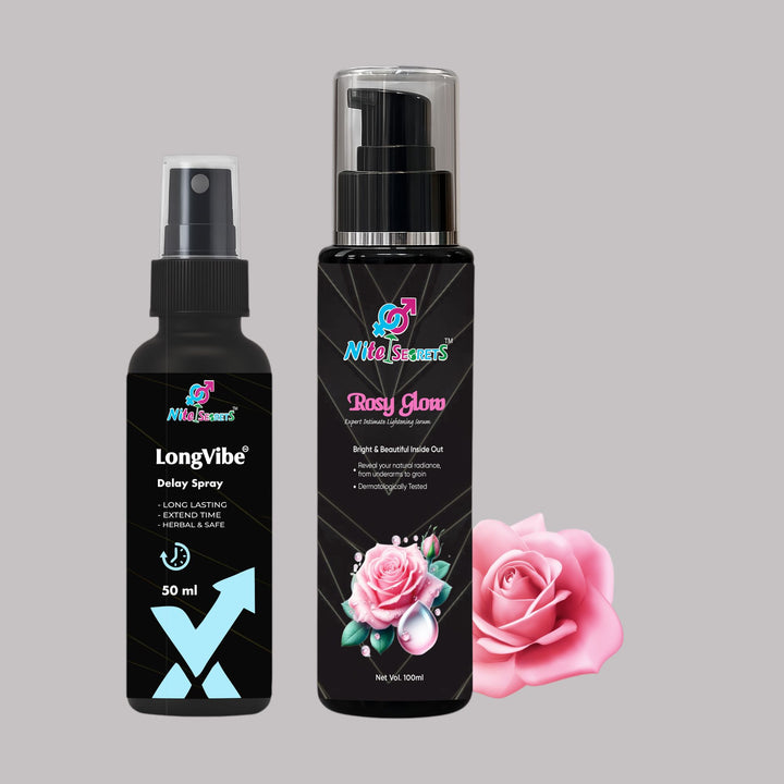 Duo: LongVibe Delay Spray + Rosy Glow Serum