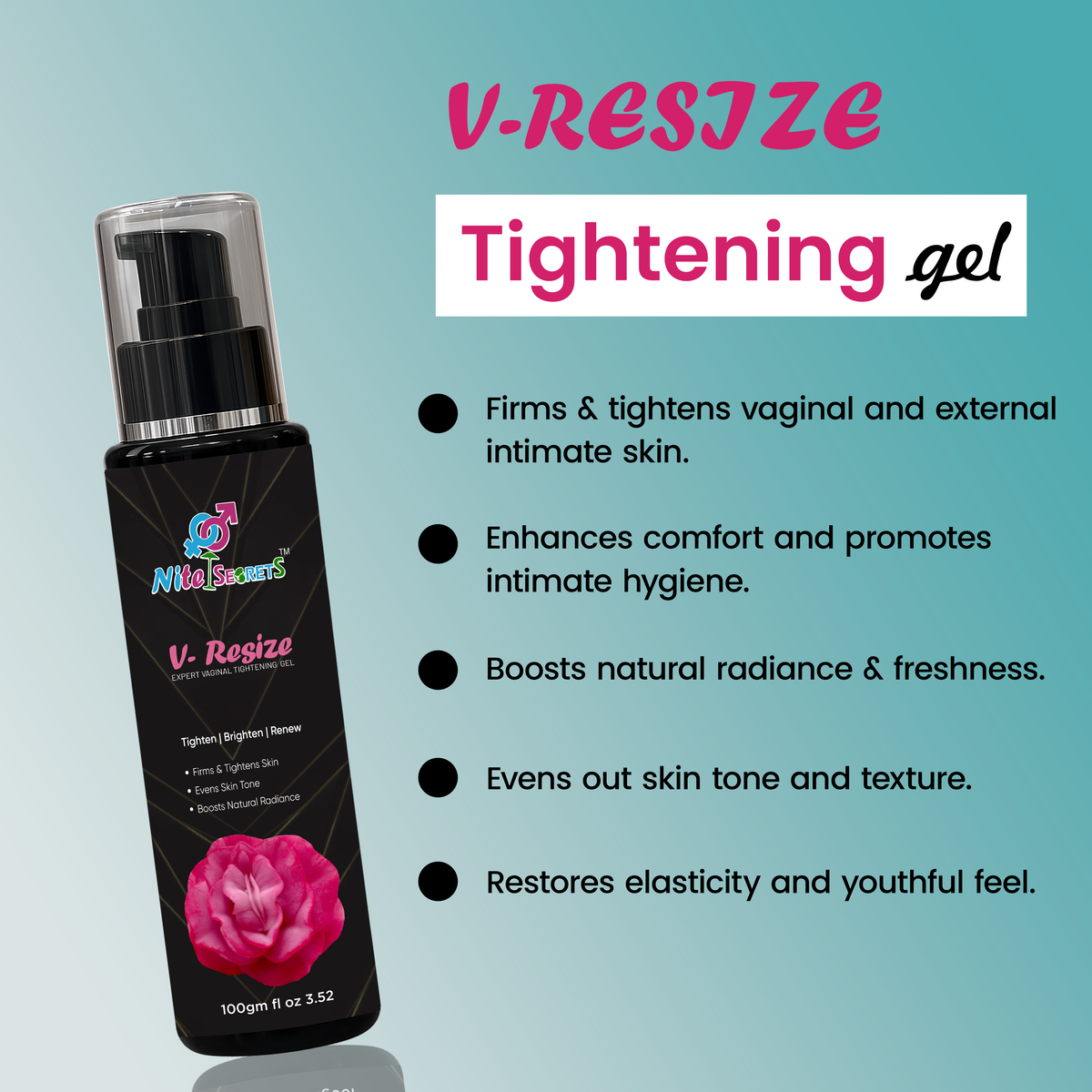 Duo: V-Resize Tightening Gel + LongVibe Delay Gel for Men