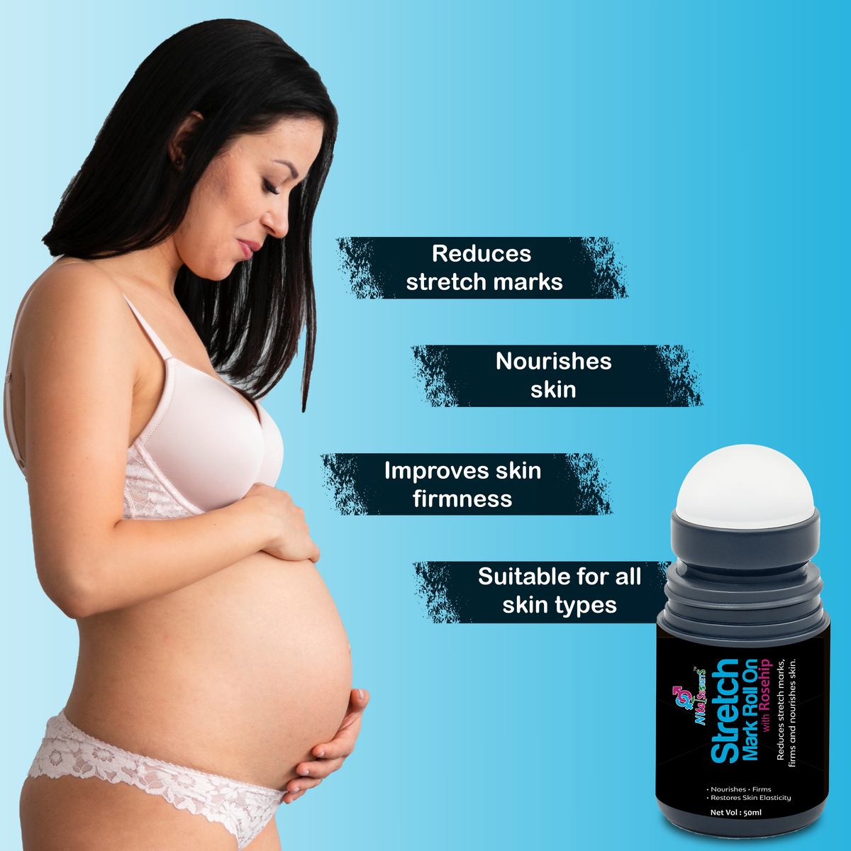 NiteSecrets Stretch Mark Roll On with Rosehip