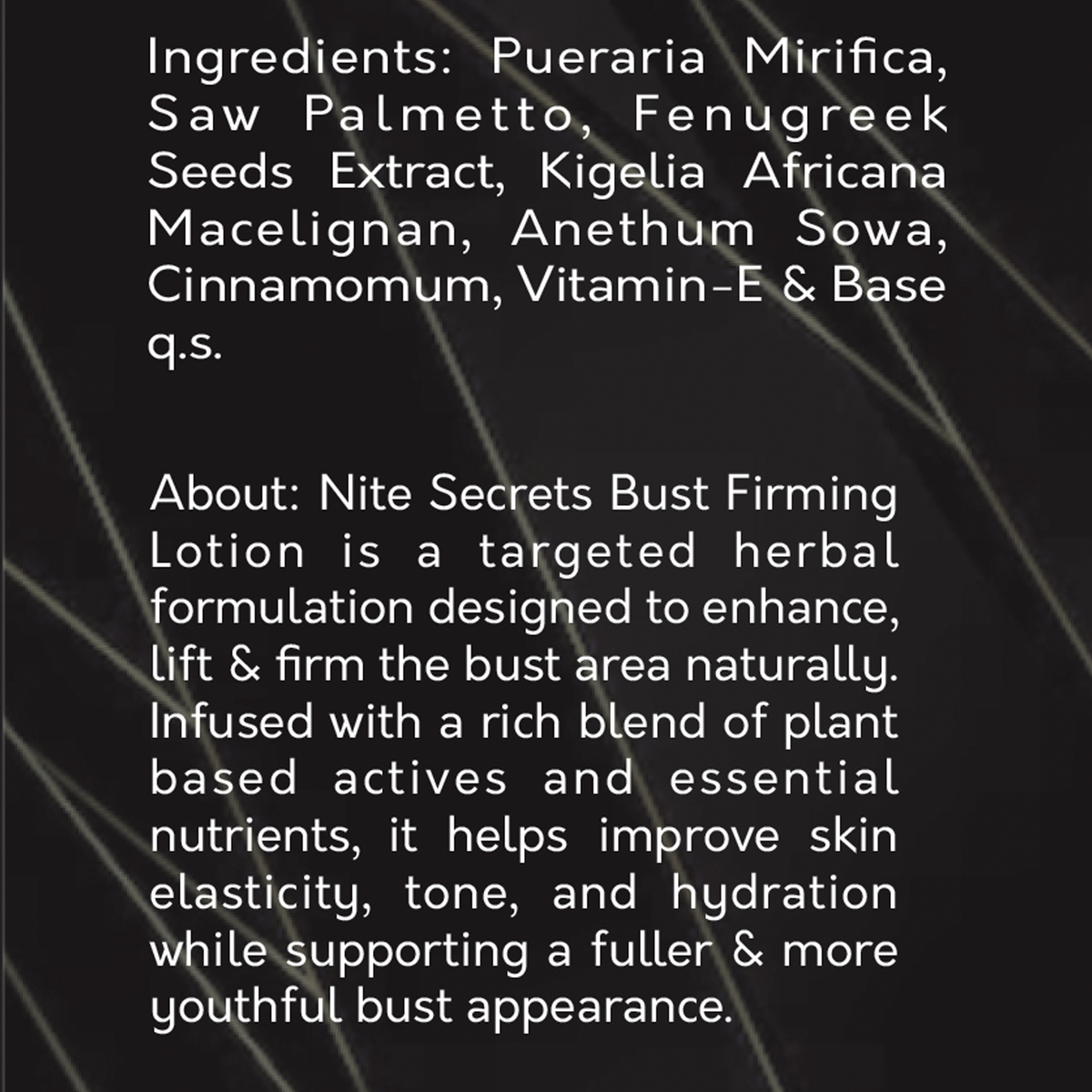 NiteSecrets Flex 36 Advanced Bust Firming Lotion