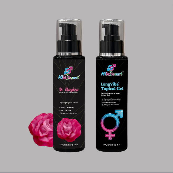 Duo: V-Resize Tightening Gel + LongVibe Delay Gel for Men