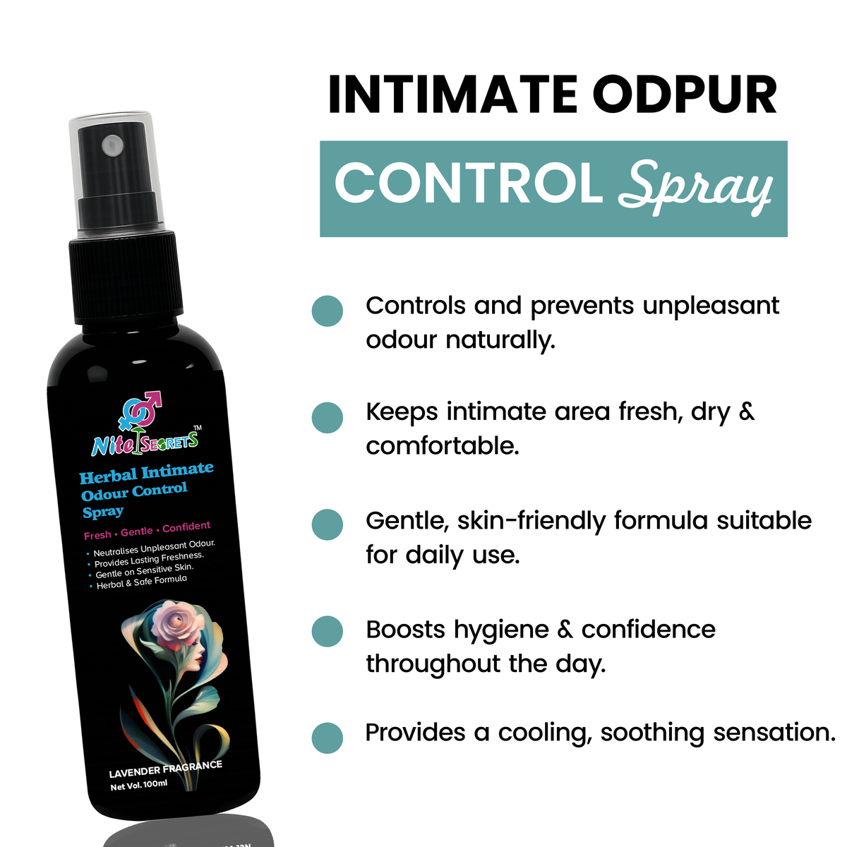 NiteSecrets Herbal Intimate Odour Control Spray