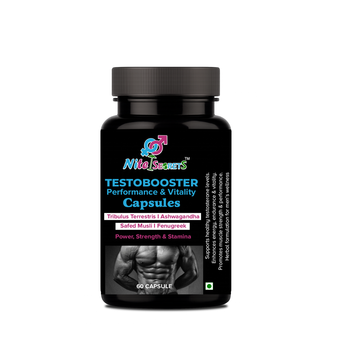 NiteSecrets Testobooster Performance & Vitality Capsules for Men