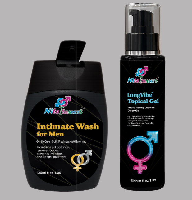 Duo: Intimate Wash + LongVibe Delay Gel for Men