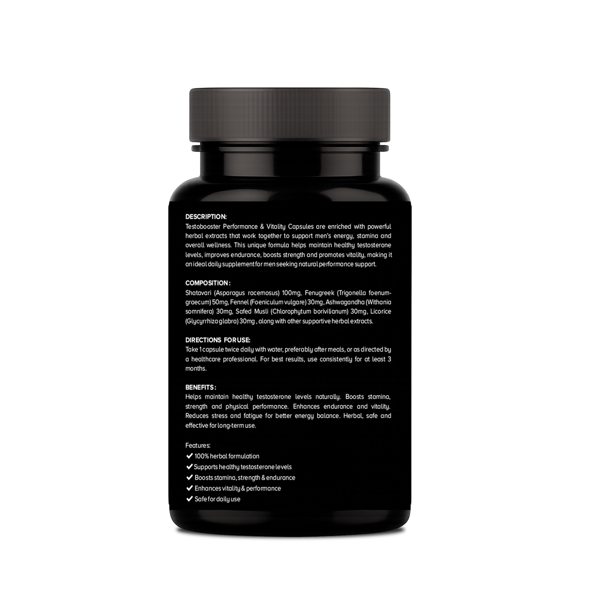NiteSecrets Testobooster Performance & Vitality Capsules for Men