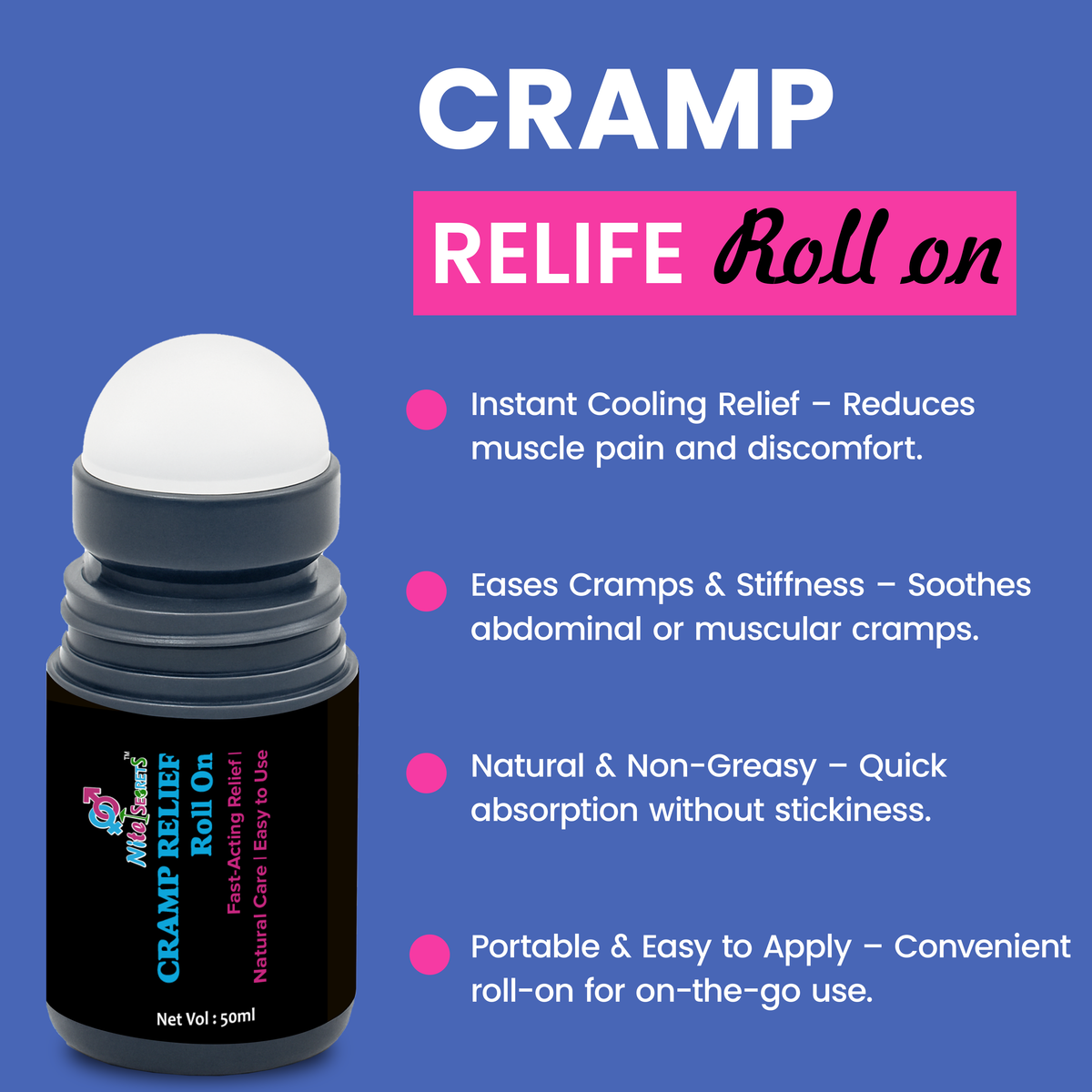 NiteSecrets Cramp Relief Roll On