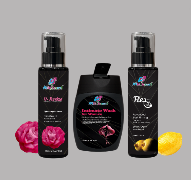 Trio: Intimate Wash + Flex 36 Bust Firming Lotion + V-Resize Tightening Gel for Women